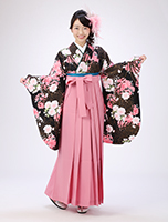黒×ピンク　乱菊に八重桜レンタルセット