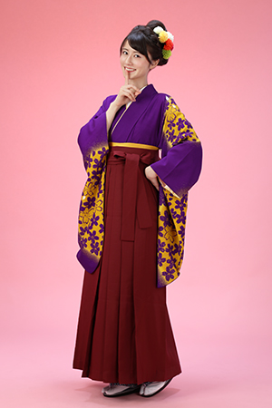 紫×エンジ　花綴りレンタルセット