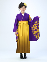 紫 × 黄花 桜 袴レンタルセット